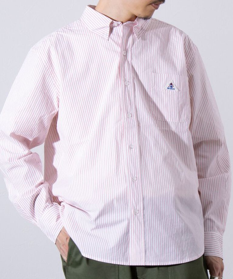 GLOSTER「【EXCLUSIVE】【GEVACO/ゲバコ】ベーシックボタンダウンシャツ（無地/ストライプ）」|シャツ・ブラウス|レッド系その他