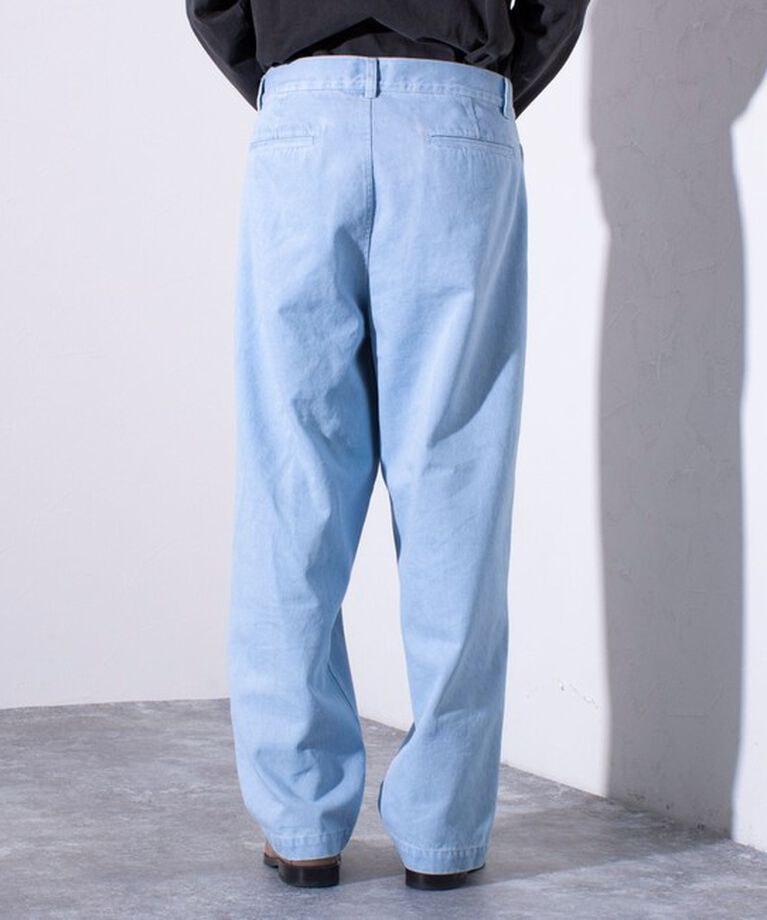 GLOSTER「【GLOSTER/グロスター】デニムツータックトラウザー ワイドパンツ ワイドデニム」|デニム|