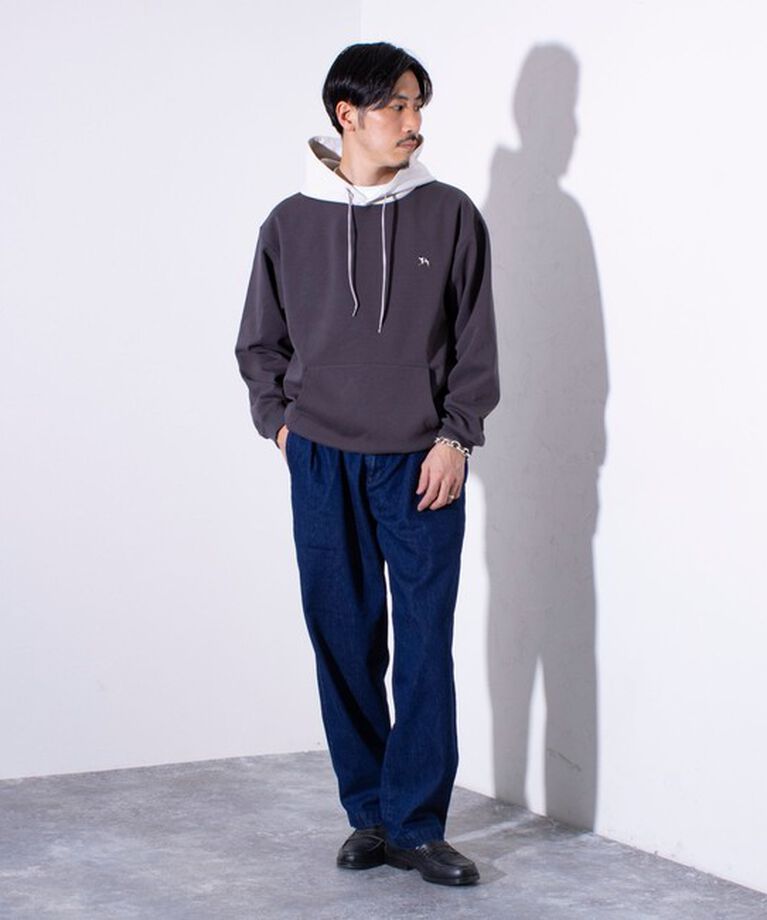 GLOSTER「【GLOSTER/グロスター】デニムツータックトラウザー ワイドパンツ ワイドデニム」|デニム|