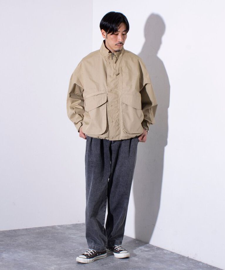 GLOSTER「【GLOSTER/グロスター】デニムツータックトラウザー ワイドパンツ ワイドデニム」|デニム|