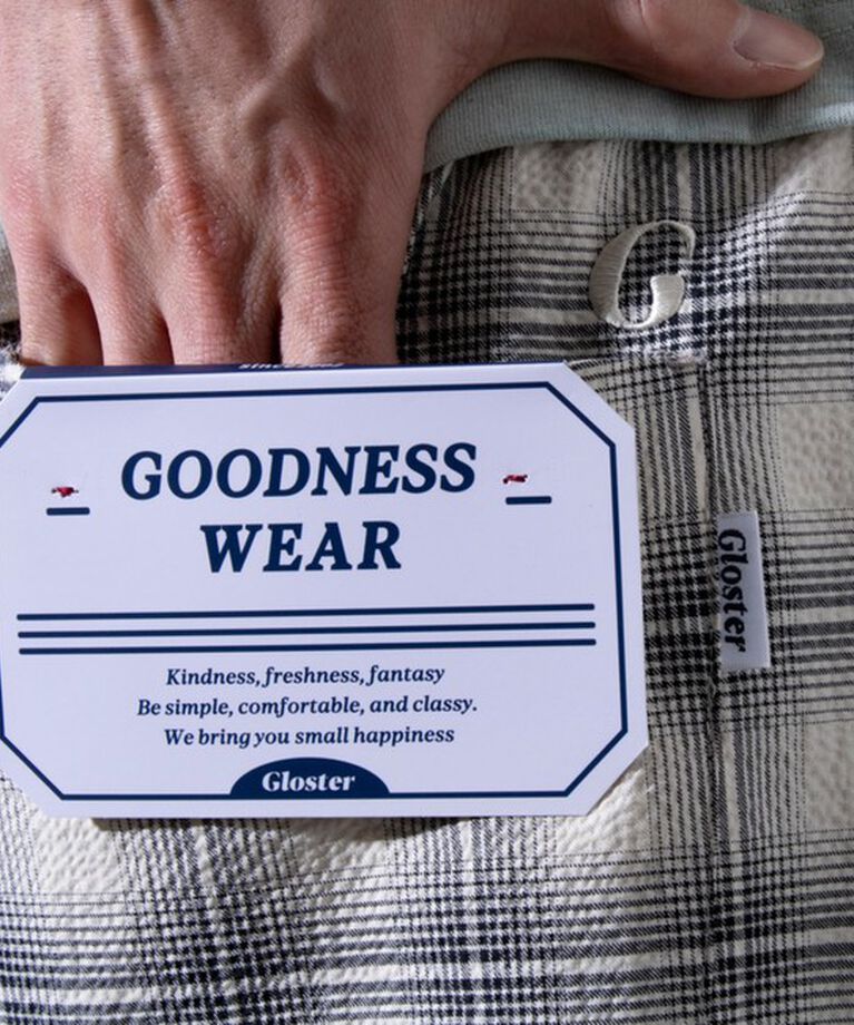 GLOSTER「【GLOSTER/グロスター】GOODNESS イージーパンツ シェフパンツ (無地/チェック)」|チノ|