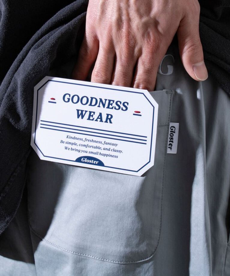GLOSTER「【GLOSTER/グロスター】GOODNESS イージーパンツ シェフパンツ (無地/チェック)」|チノ|