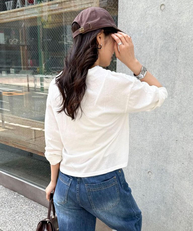 fredy emue「クロップドシアーロンTシャツ」|Tシャツ・カットソー|