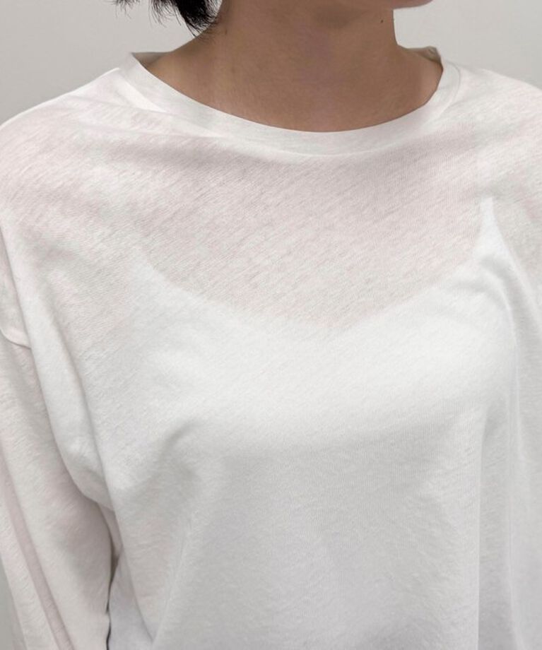 fredy emue「クロップドシアーロンTシャツ」|Tシャツ・カットソー|