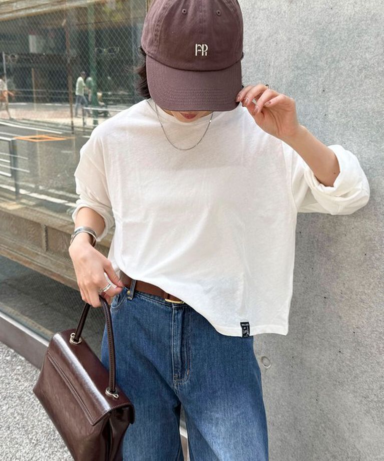 fredy emue「クロップドシアーロンTシャツ」|Tシャツ・カットソー|