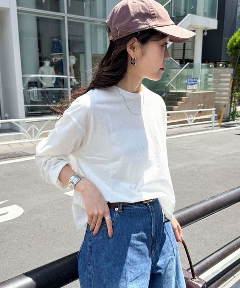 fredy emue「クロップドシアーロンTシャツ」|Tシャツ・カットソー|
