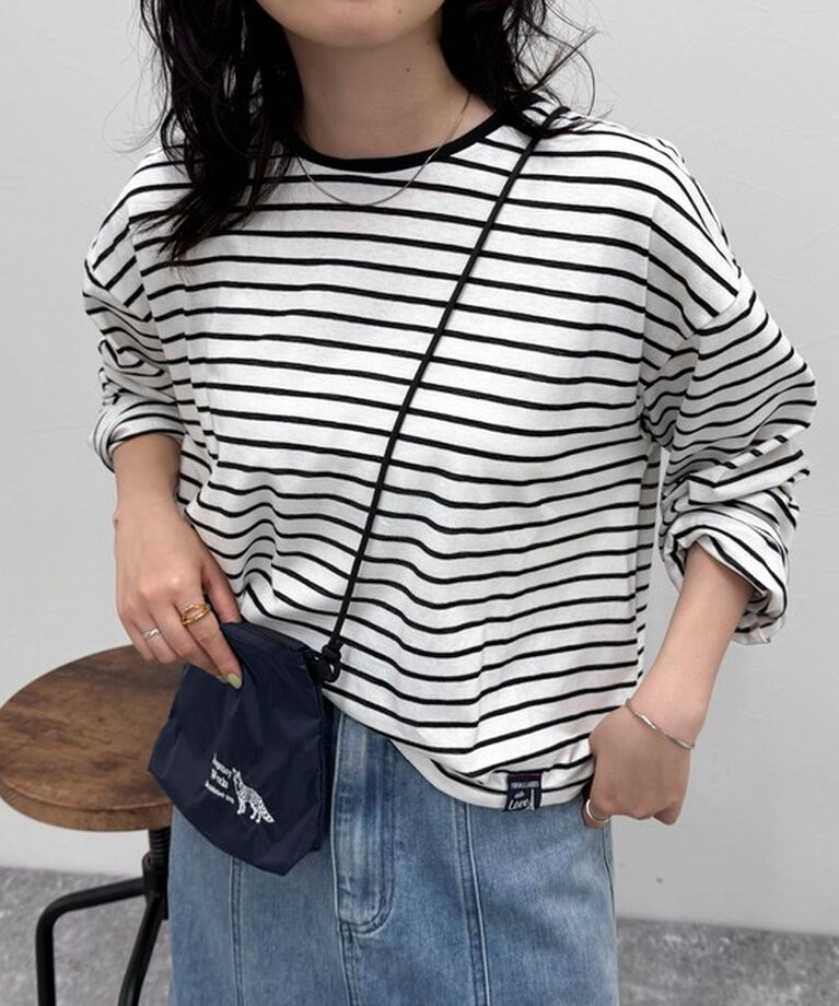 fredy emue「クロップドシアーロンTシャツ」|Tシャツ・カットソー|ホワイト系その他