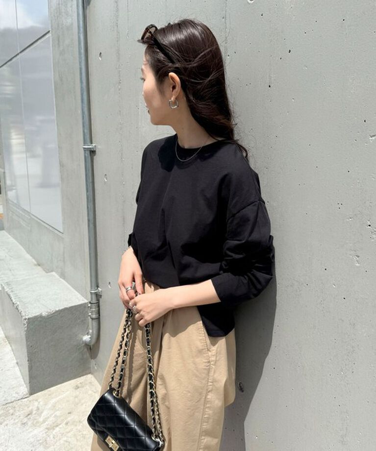 fredy emue「クロップドシアーロンTシャツ」|Tシャツ・カットソー|