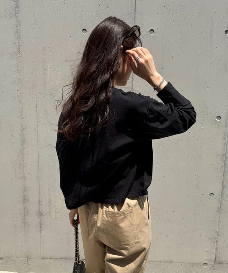 fredy emue「クロップドシアーロンTシャツ」|Tシャツ・カットソー|