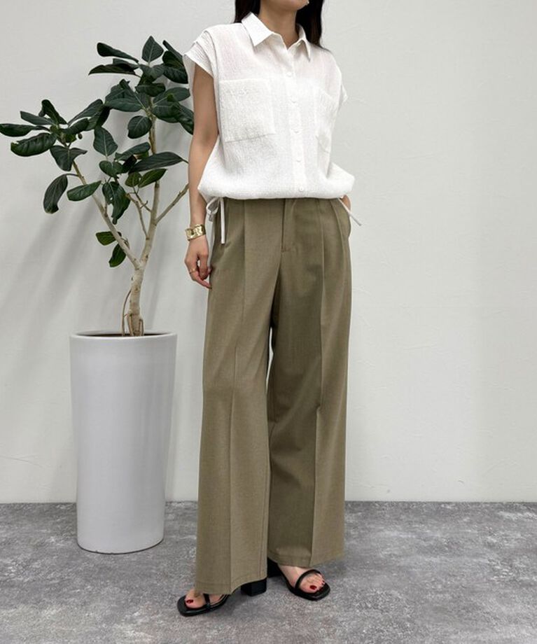 fredy emue「前開きフレンチタックシャツ」|シャツ・ブラウス|