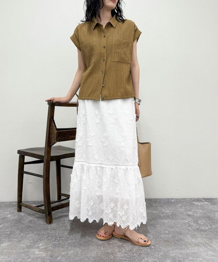 fredy emue「前開きフレンチタックシャツ」|シャツ・ブラウス|