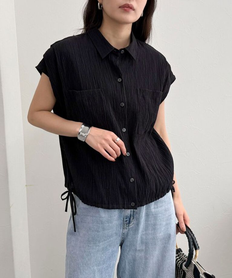 fredy emue「前開きフレンチタックシャツ」|シャツ・ブラウス|