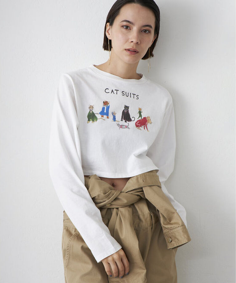  「【UNFORTUNATE PORTRAIT】Cat SuitsTシャツ」|Tシャツ・カットソー|ホワイト