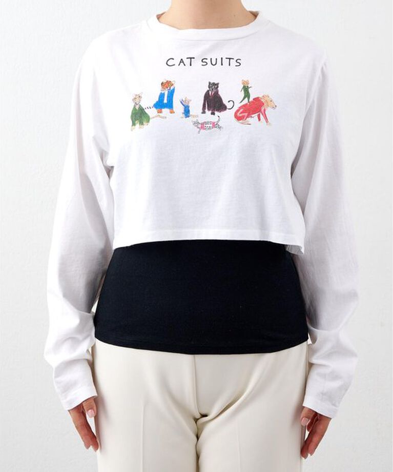  「【UNFORTUNATE PORTRAIT】Cat SuitsTシャツ」|Tシャツ・カットソー|