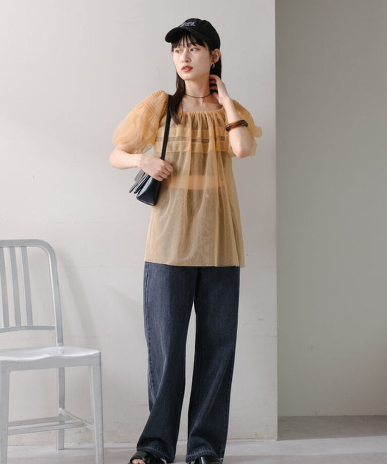  「【新色追加/3サイズ展開】ハイウエストストレートデニム」|デニム|