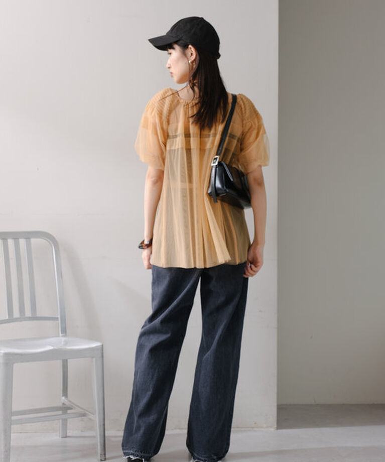  「【新色追加/3サイズ展開】ハイウエストストレートデニム」|デニム|