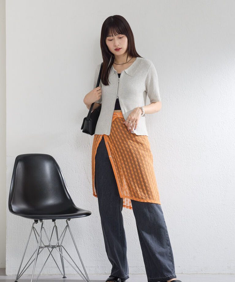  「【新色追加/3サイズ展開】ハイウエストストレートデニム」|デニム|