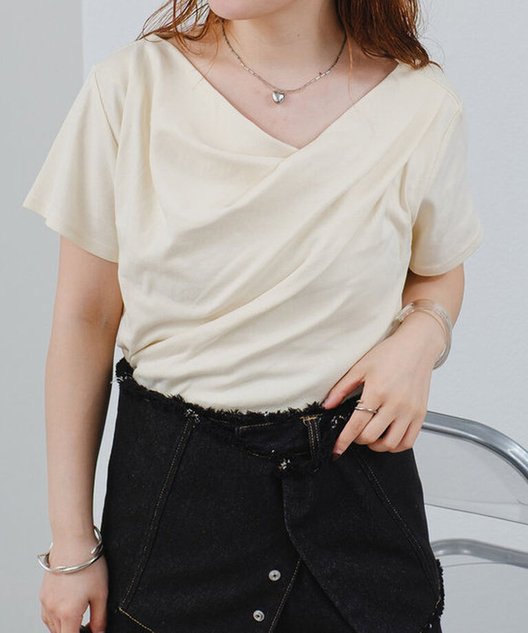  「オフショルTシャツ」|Tシャツ・カットソー|ベージュ