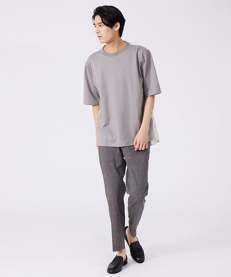 ABAHOUSE「切替ストライプ コンビネーション Tシャツ」|Tシャツ・カットソー|
