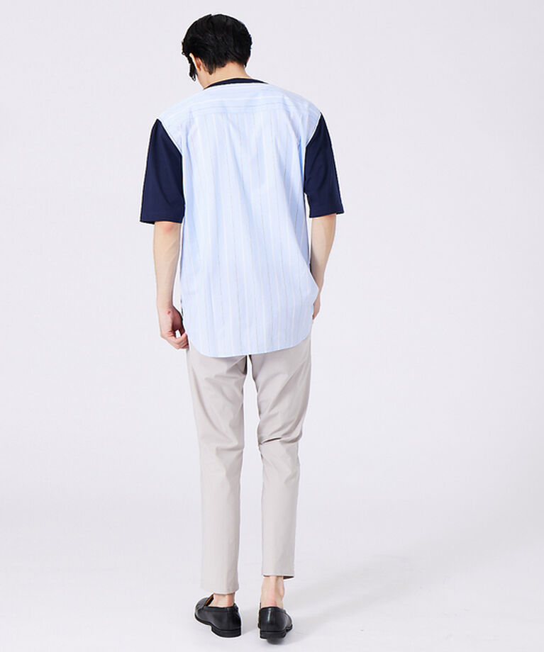 ABAHOUSE「切替ストライプ コンビネーション Tシャツ」|Tシャツ・カットソー|