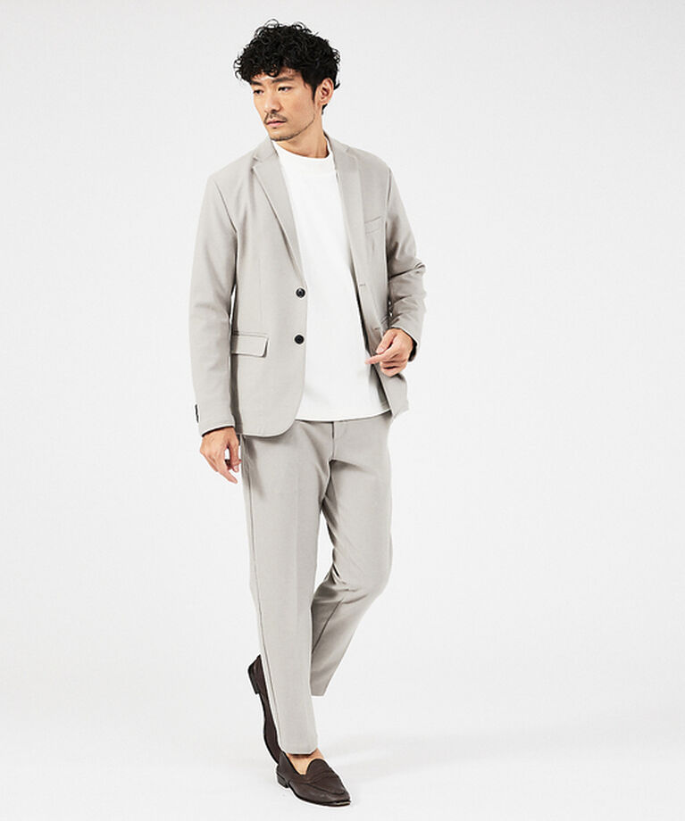 ABAHOUSE「【秋冬生地/セットアップ対応】カシミヤタッチ ピーチ起毛 ストレッチ スラックス」|スラックス|