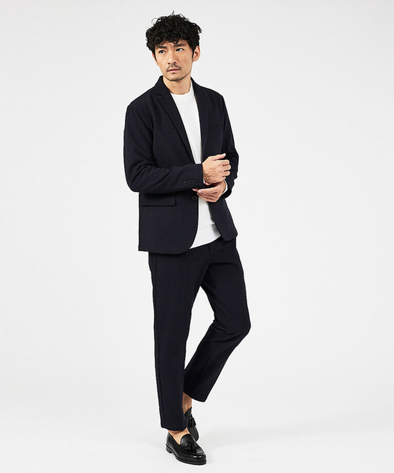 ABAHOUSE「【秋冬生地/セットアップ対応】カシミヤタッチ ピーチ起毛 ストレッチ スラックス」|スラックス|