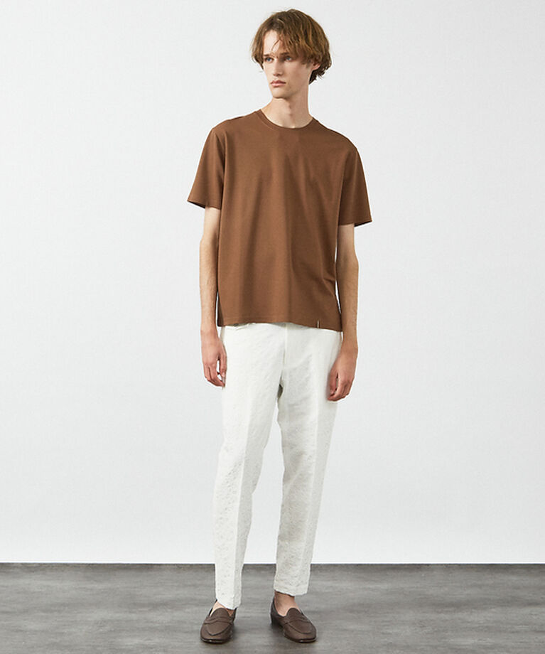 ABAHOUSE「【定番】ドレスポンチ クルーネック 半袖Tシャツ / ストレッチ 冷涼感」|Tシャツ・カットソー|