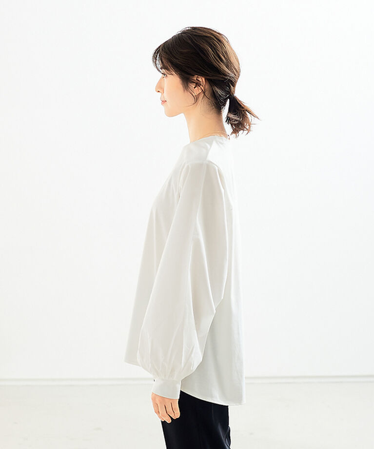 abahouse mavie「袖ボリュームコンビプルオーバー」|Tシャツ・カットソー|