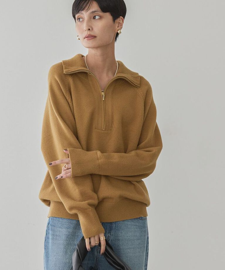 AMERICAN HOLIC「バイパチハーフZIPニットプルオーバー」|ニット・セーター|