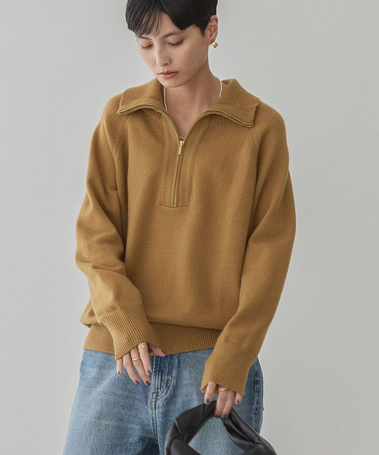AMERICAN HOLIC「バイパチハーフZIPニットプルオーバー」|ニット・セーター|