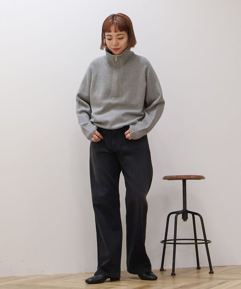 AMERICAN HOLIC「バイパチハーフZIPニットプルオーバー」|ニット・セーター|