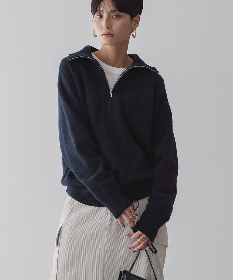 AMERICAN HOLIC「バイパチハーフZIPニットプルオーバー」|ニット・セーター|