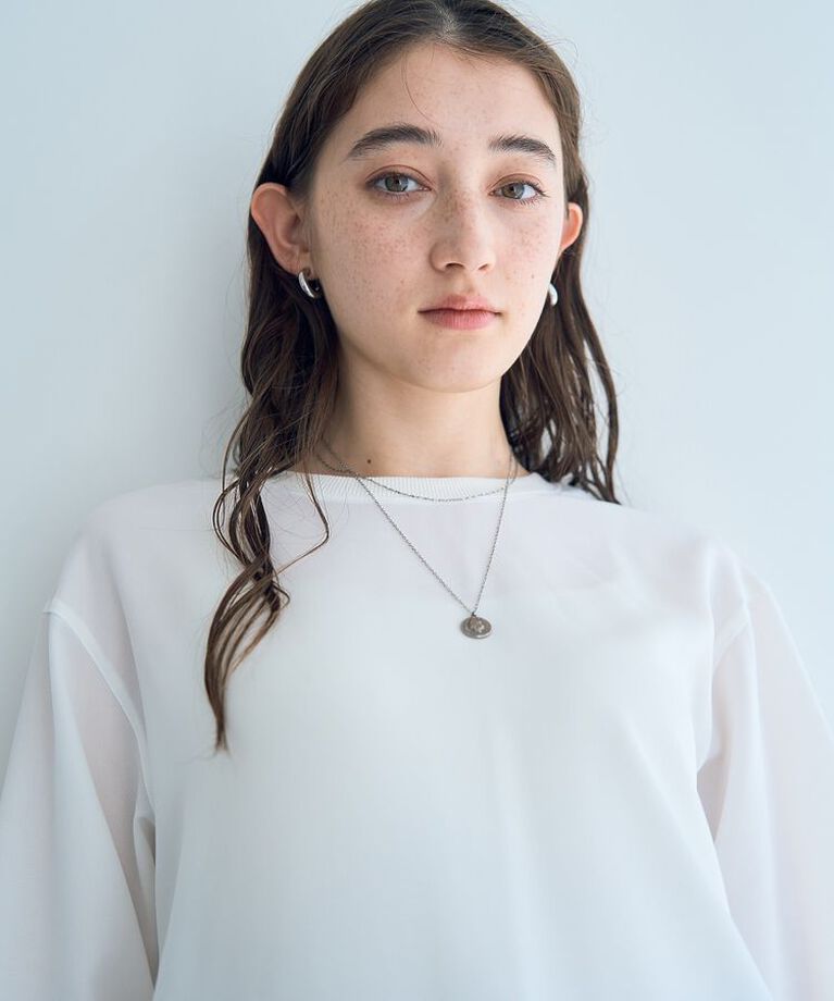 YECCA VECCA「ジョーゼットTeeブラウス」|シャツ・ブラウス|