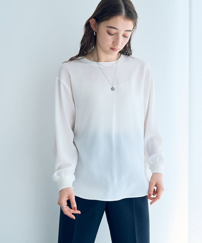 YECCA VECCA「ジョーゼットTeeブラウス」|シャツ・ブラウス|
