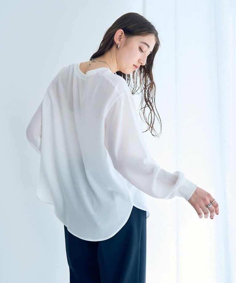 YECCA VECCA「ジョーゼットTeeブラウス」|シャツ・ブラウス|