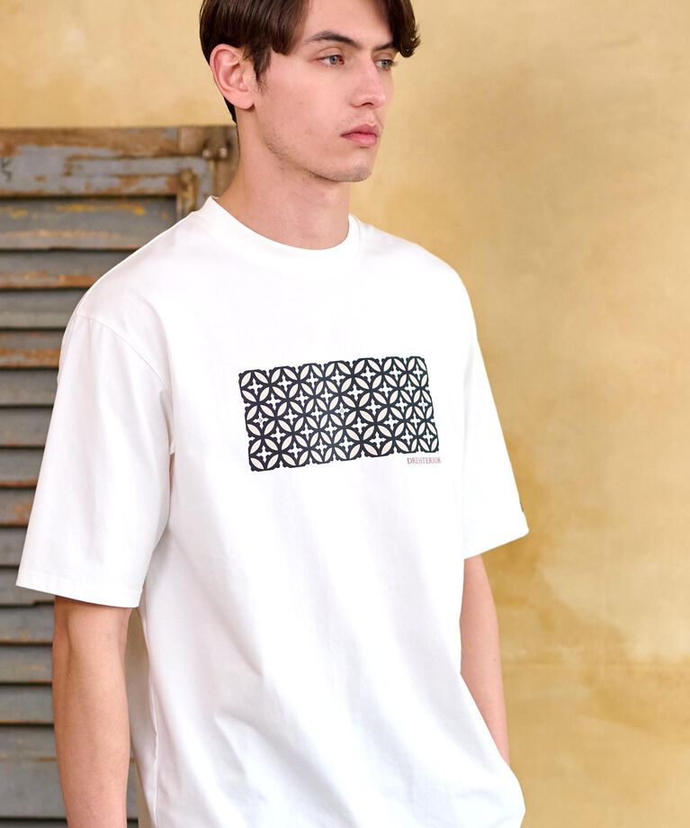 DRESSTERIOR「【接触冷感/UVカット】BACK BREEZE TECH オーバーラップサークルプリントTシャツ」|Tシャツ・カットソー|
