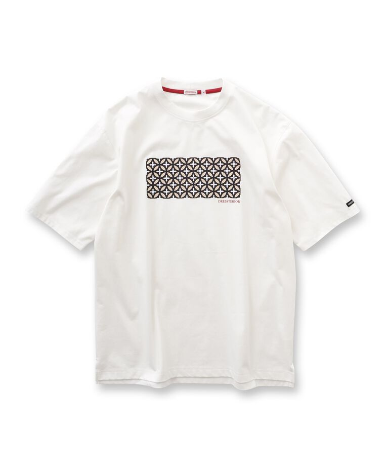 DRESSTERIOR「【接触冷感/UVカット】BACK BREEZE TECH オーバーラップサークルプリントTシャツ」|Tシャツ・カットソー|