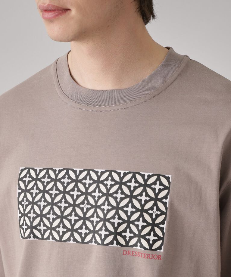 DRESSTERIOR「【接触冷感/UVカット】BACK BREEZE TECH オーバーラップサークルプリントTシャツ」|Tシャツ・カットソー|