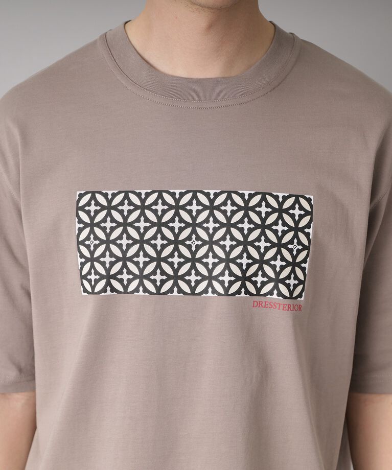 DRESSTERIOR「【接触冷感/UVカット】BACK BREEZE TECH オーバーラップサークルプリントTシャツ」|Tシャツ・カットソー|
