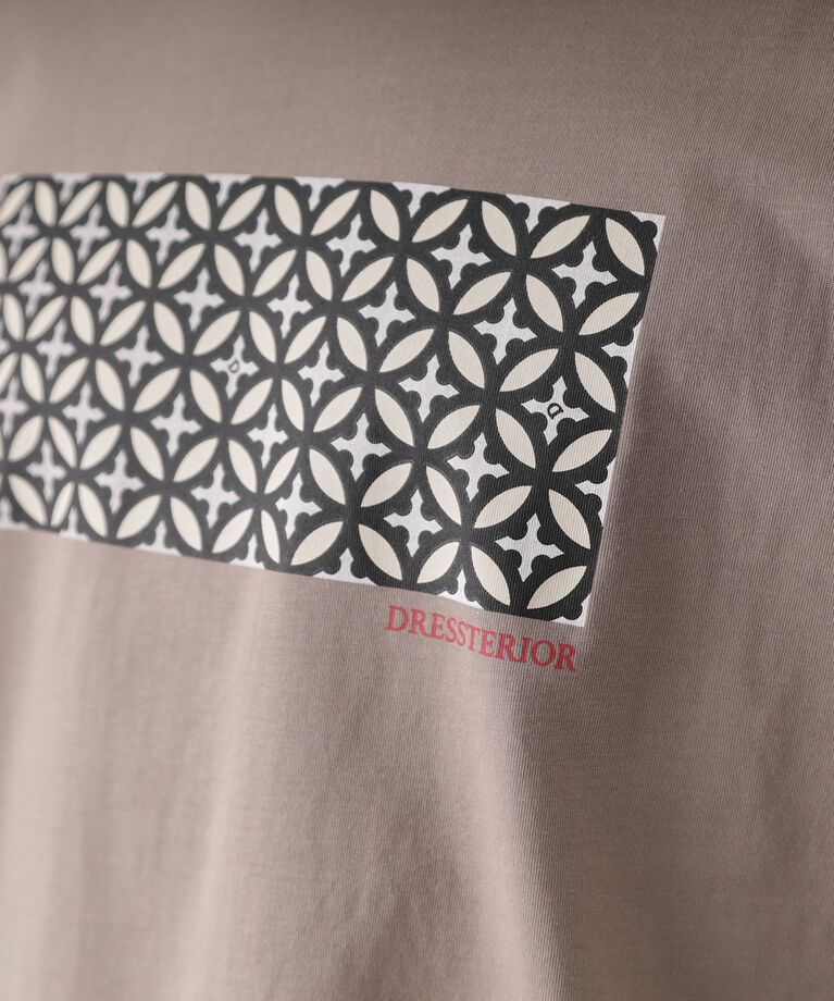 DRESSTERIOR「【接触冷感/UVカット】BACK BREEZE TECH オーバーラップサークルプリントTシャツ」|Tシャツ・カットソー|