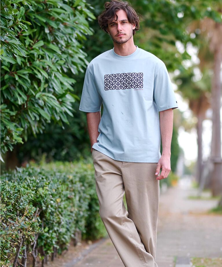 DRESSTERIOR「【接触冷感/UVカット】BACK BREEZE TECH オーバーラップサークルプリントTシャツ」|Tシャツ・カットソー|