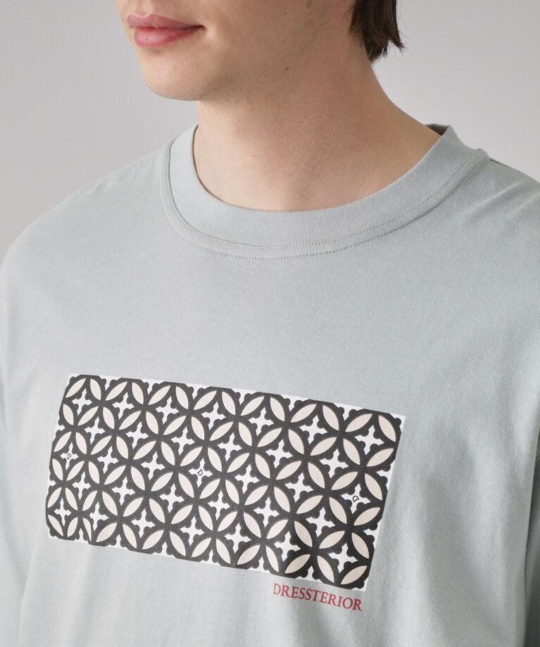 DRESSTERIOR「【接触冷感/UVカット】BACK BREEZE TECH オーバーラップサークルプリントTシャツ」|Tシャツ・カットソー|