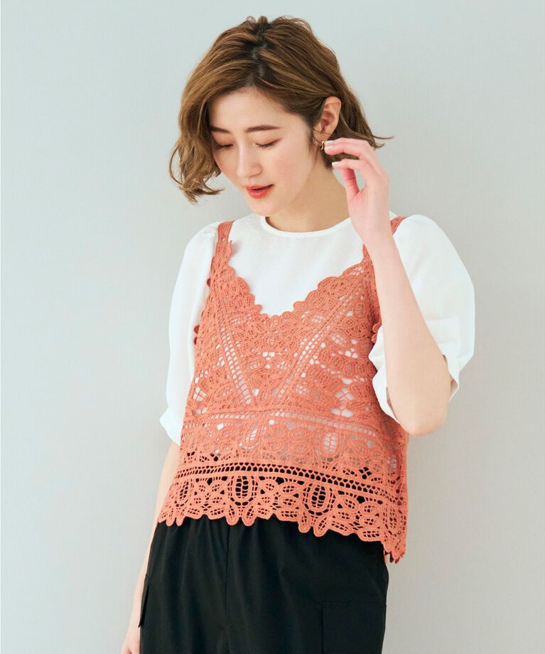 grove「刺繍ビスチェ×ブラウスSET」|その他|ｵﾚﾝｼﾞ(067)