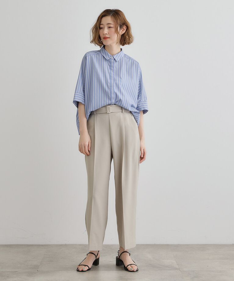 grove「【夏に嬉しい機能付き】リネンライクベルトワイドパンツ」|その他|