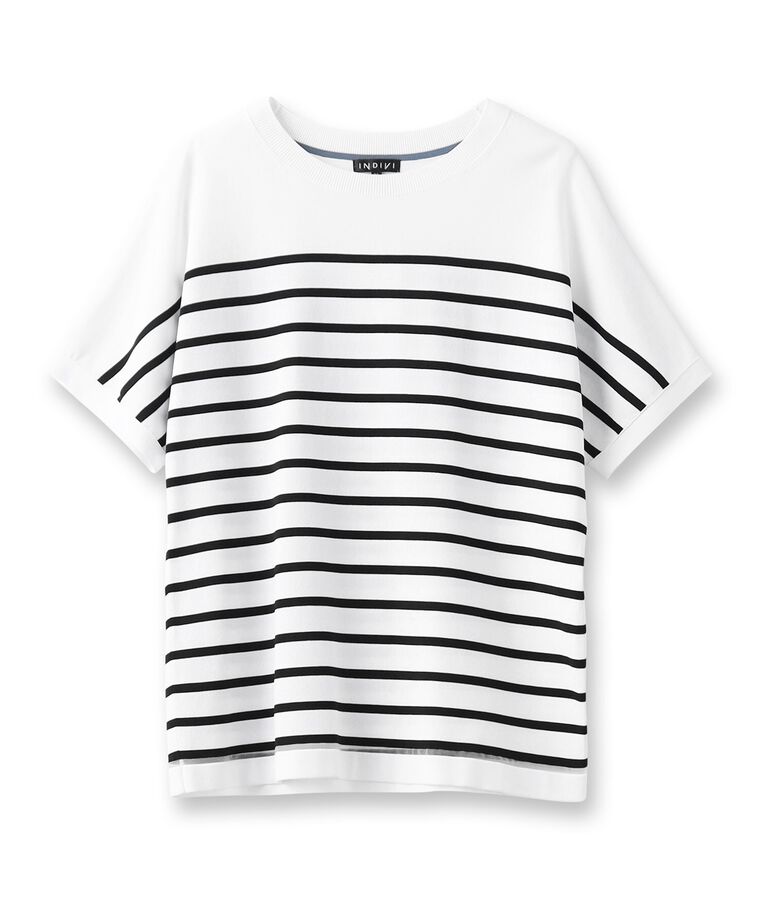 INDIVI「【洗える／サマーニット】Tシャツライクニット」|ニット・セーター|