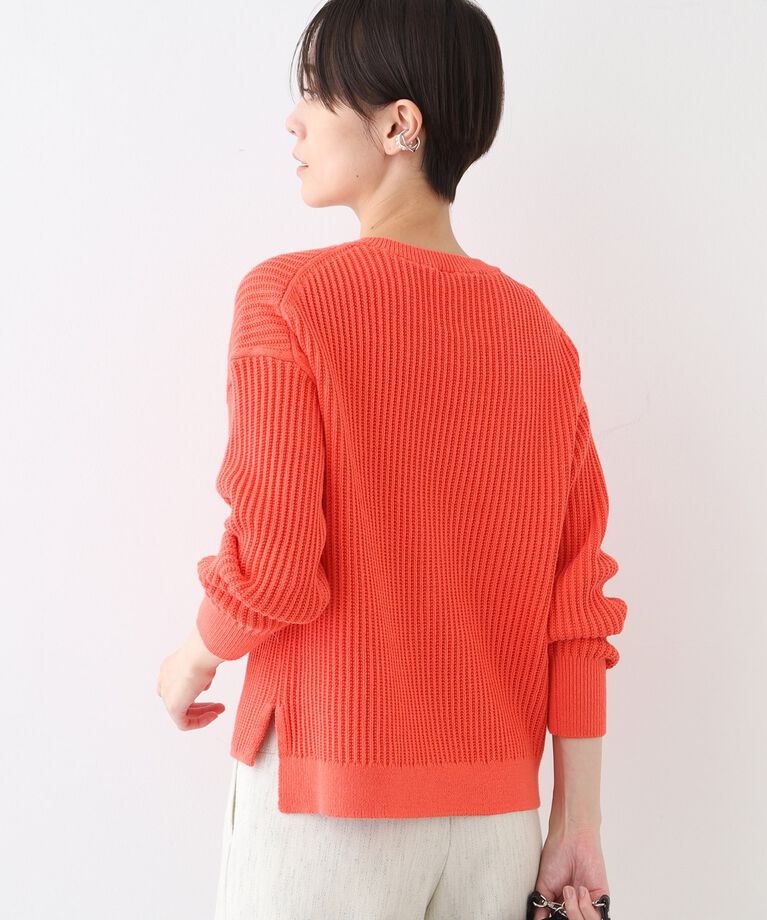 INDIVI「春SALE！【洗える／コットン混】アシメデザインニット」|ニット・セーター|