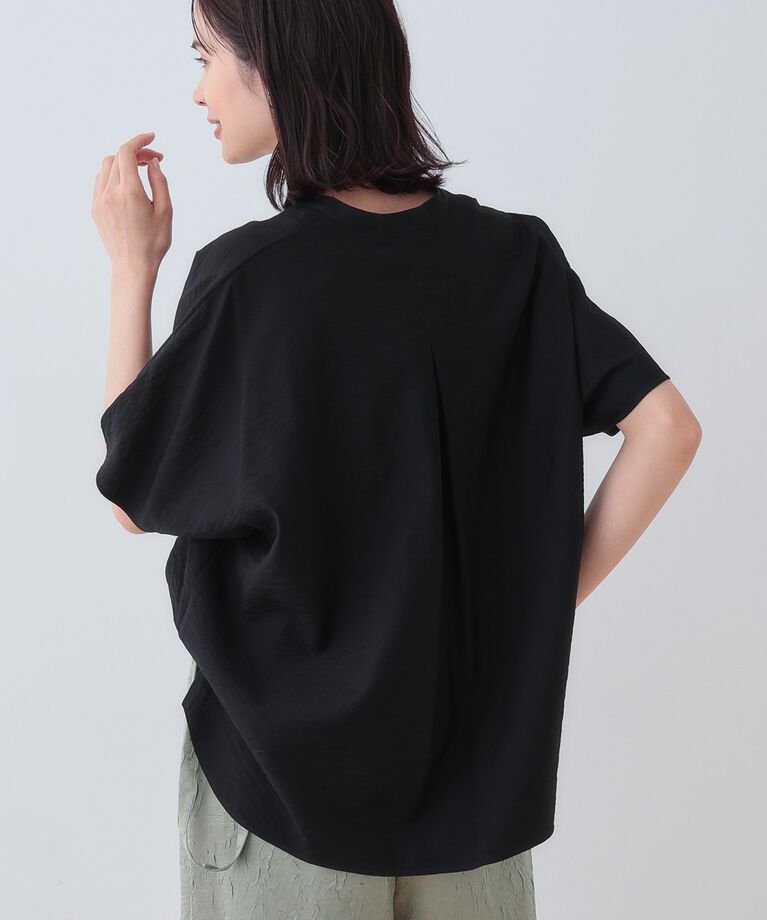 INDIVI「【洗える／UVケア／SETUP可能】スキッパードルマンブラウス」|シャツ・ブラウス|