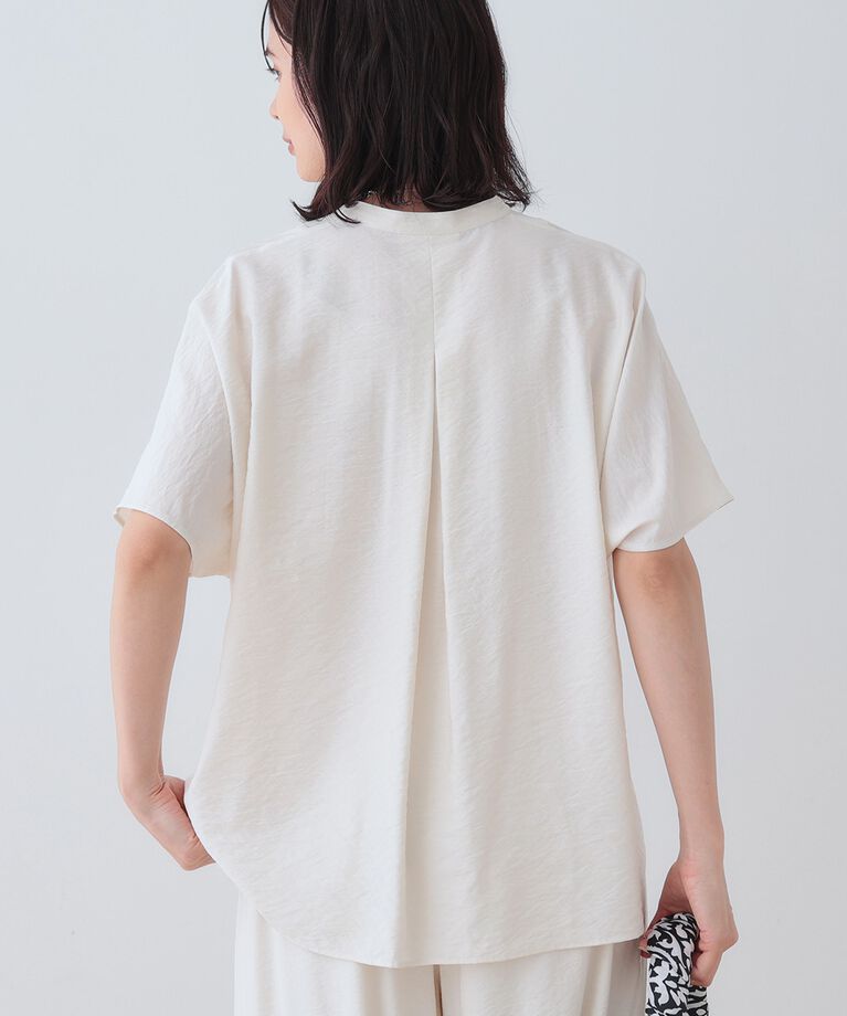 INDIVI「【洗える／UVケア／SETUP可能】スキッパードルマンブラウス」|シャツ・ブラウス|