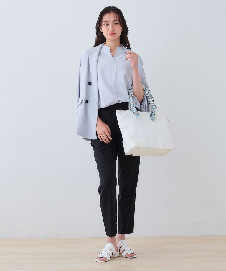 INDIVI「【洗える／UVケア／SETUP可能】スキッパードルマンブラウス」|シャツ・ブラウス|