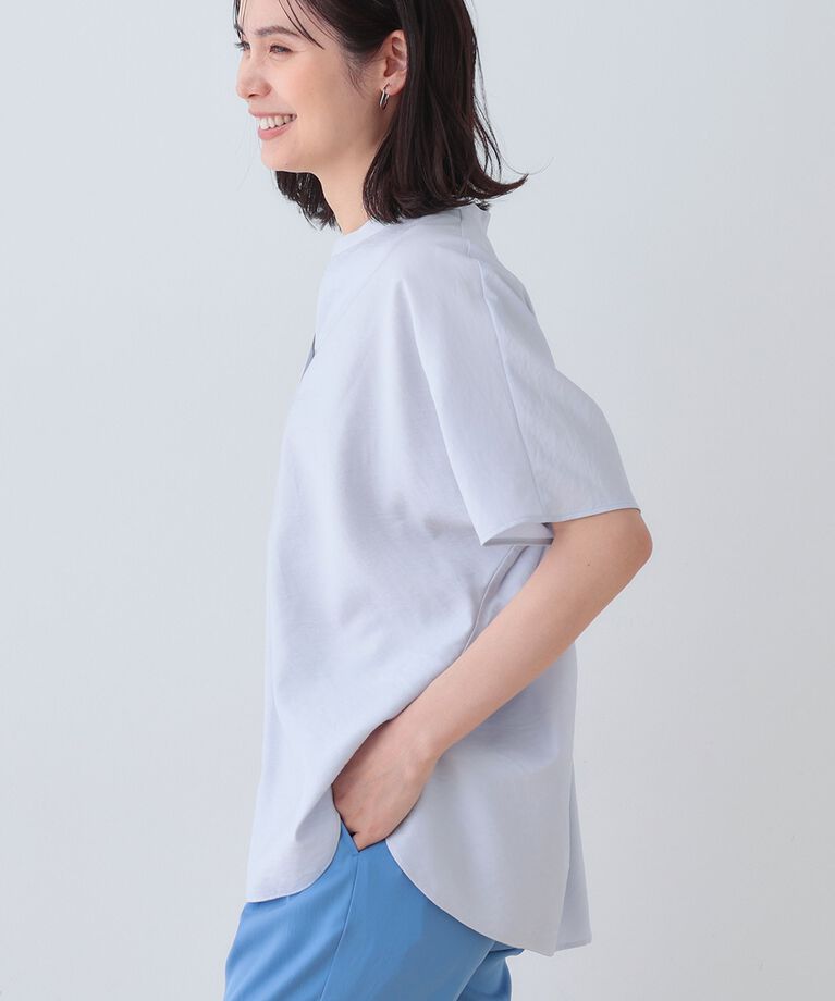 INDIVI「【洗える／UVケア／SETUP可能】スキッパードルマンブラウス」|シャツ・ブラウス|